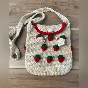 Strawberry Crocheted Purse Handcrafted